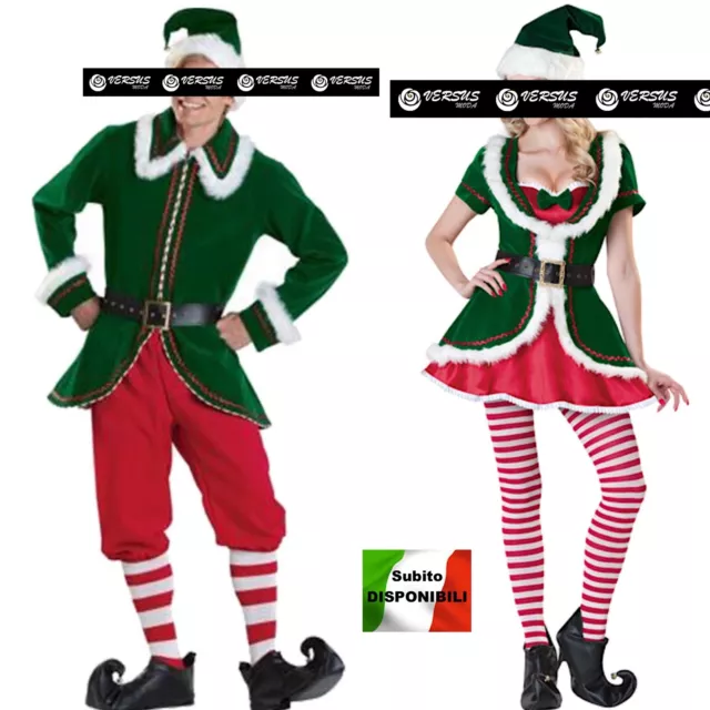 Vestito Costume Elfo Babbo Natale Cosplay Elf Christmas Suit ELF001