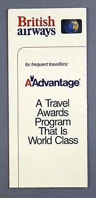 British Airways American Airlines Advantage Vintage Airline Brochure Ba