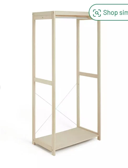 Flicka Open Single Rail Wardrobe - Pine