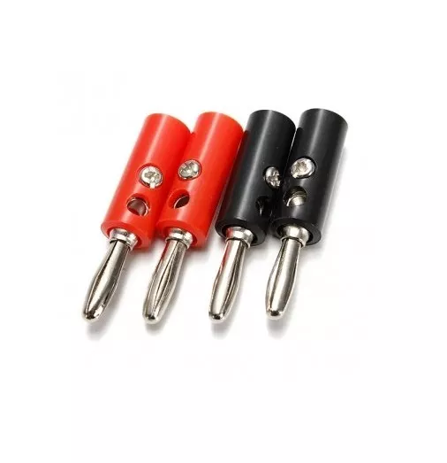 10pcs Black&Red Set 4mm Iron Pin Banana Plug Speaker Screw Wire Cable Connector