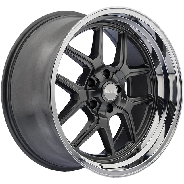 Ridler 610 17x7 5x4.5" +0mm Gunmetal Wheel Rim 17" Inch