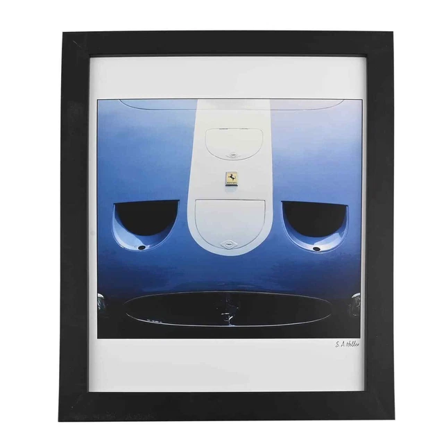 Blue Ferrari Car Close Up Hanging Art Framed Print Home Wall Decoration Gifts