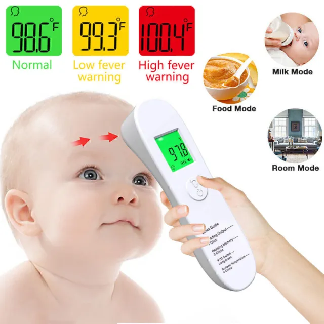 2Pcs Non-Contact Digital Thermometer Infrared Touchless Forehead Temperature Gun
