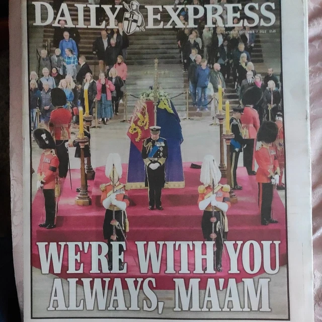 DAILY EXPRESS NEWSPAPER 17th September 2022 Queen’s Death Unites The