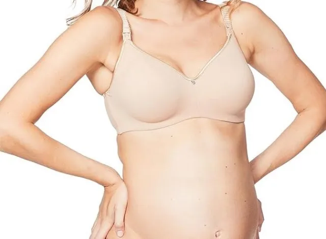 Cake Maternity Croissant Soft Wire Nursing Bra for Breastfeeding, Full Cup. 32FF