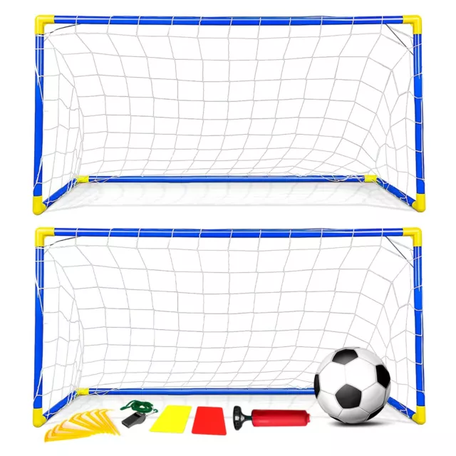 2Pc Football Goal Post Net Indoor Outdoor Children Kids Soccer Ball Game Gift