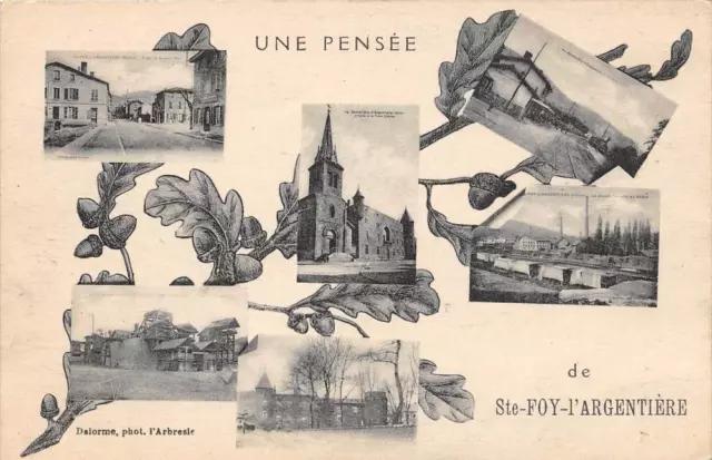 Cpa 69 Une Pensee De Sainte Foy L'argentiere