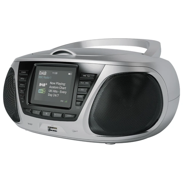 DAB+ FM RADIO Boombox Speaker Clock CD Player Headphone Azatom Z4