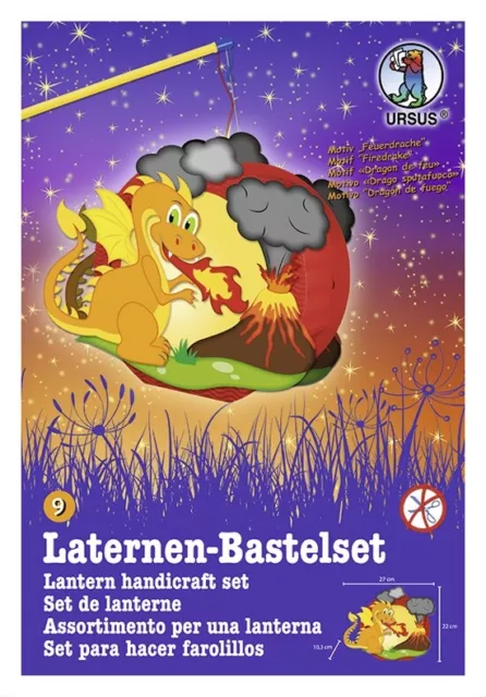 Bastelmappe Laternen-Bastelset Easy Line Feuerdrache Laterne Basteln Bastel-Set
