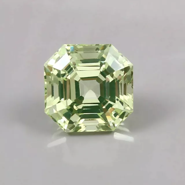 Natural Flawless Yellowish Green Chrysoberyl Asscher Loose Cut Gemstone 9.80 Ct