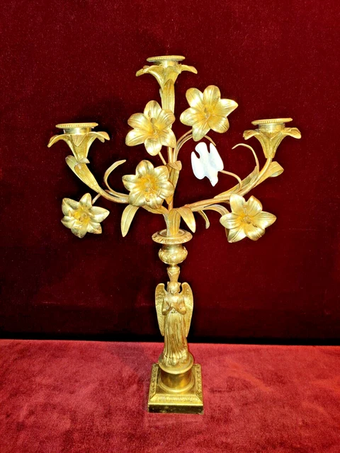 Chandelier De Table Wendt & Kühn - 4 Anges, 21 Cm, Art Allemand De Noël