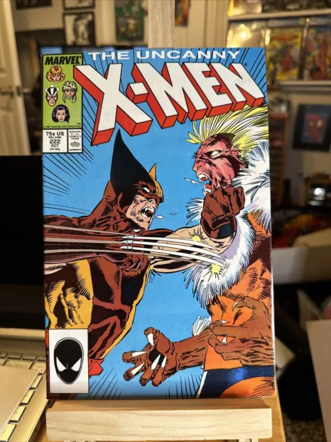 Uncanny X-Men #222 Wolverine vs Sabretooth Marvel Comics 1987 High Grade