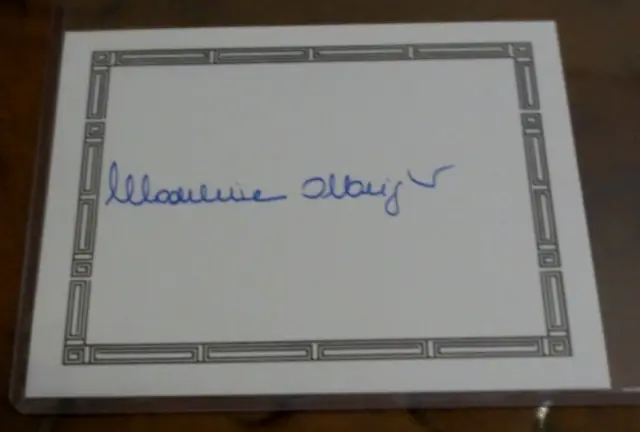 Madeleine Albright autographed bookplate signed 1st Female Sec of State UN Ambas