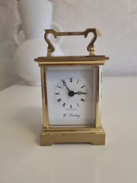 Solid Brass Carriage Clock W Finlay Made In England