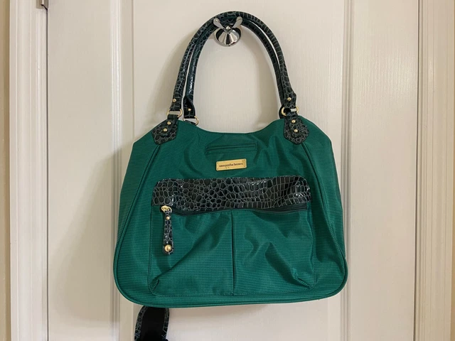 Samantha Brown Luggage Ultra Lightweight Croco Embossed Set-Green-NWT 3