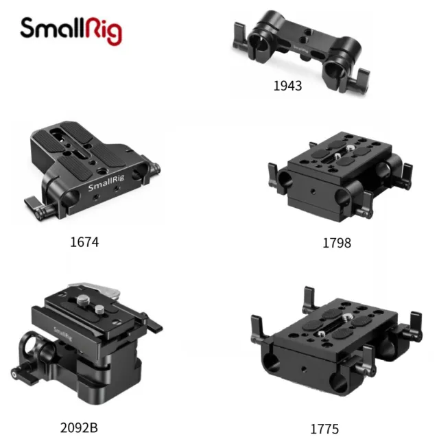 SmallRig (Arri Style) Baseplate with Dual 15mm Rod Clamp with Threads