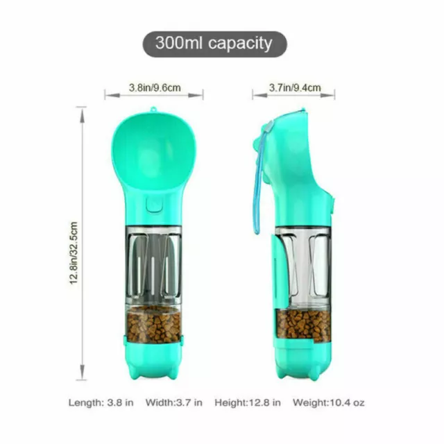 4 in1 Pet Puppy Feeder Dog Cat  Water Bottle Cup Travel Pooper Scooper Outdoor 3