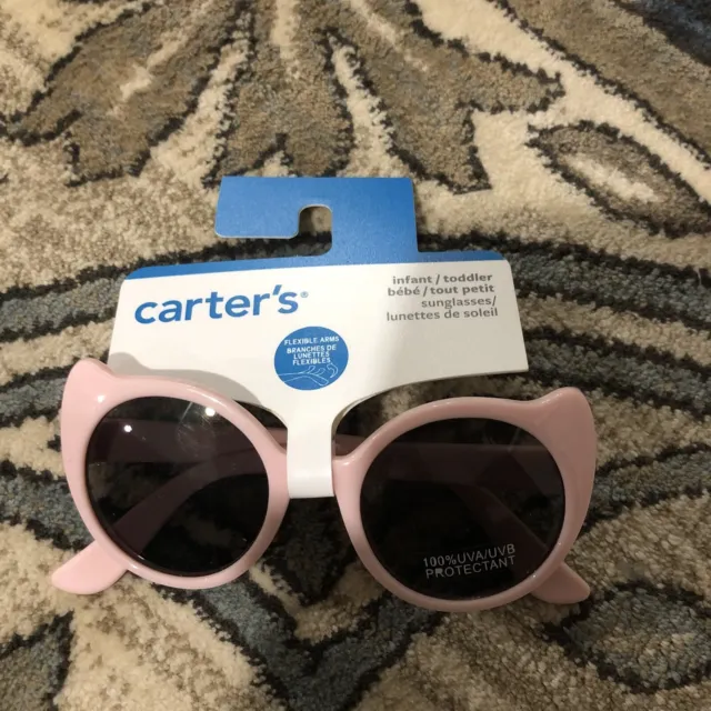 NEW IN PACKAGE CARTER'S SUNGLASSES Pink INFANT /TODDLER 100% UVA/UVB Protection