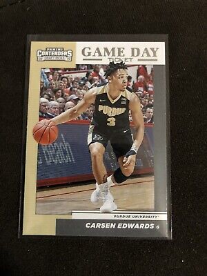 2019-20 Panini Contenders Draft Picks Game Day Tickets #29 Carsen Edwards