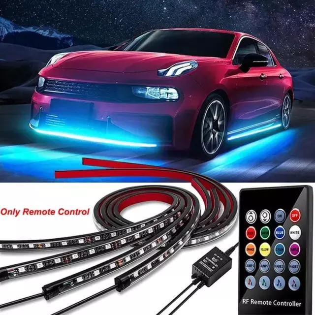 Neon LED RGB Car Underglow Bottom Light Remote/App Control Flexible Waterproof L