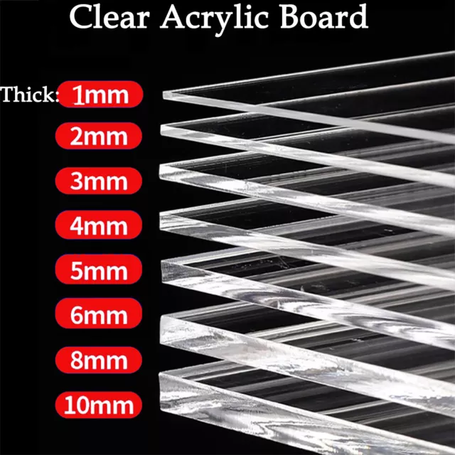 Clear Acrylic Board laser cutting 1mm To 10mm Thick with Protective Paper Glass