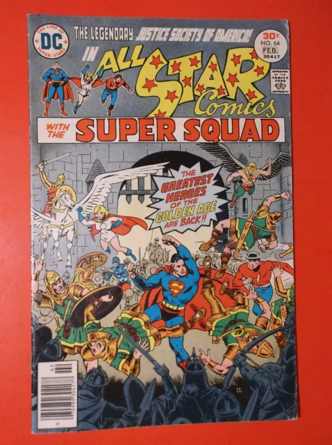 All-Star Comics # 64 - Vg/F 5.0 - 1977 Super Squad - Jsa - Power Girl, Flash