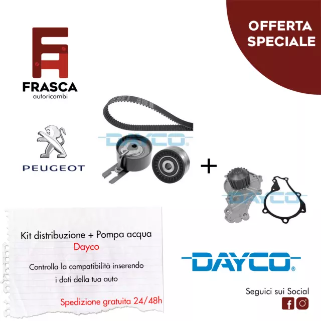 Kit Distribuzione Pompa Acqua Dayco Peugeot 207 CC SW Cassone 1.6 HDi 109 CV