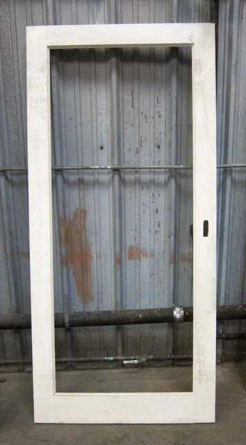 Vintage Wood Slider Screen Door Wooden Mid Century Storm Doors