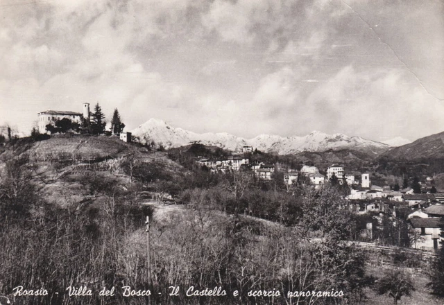 Vercelli - Roasio - Villa del Bosco - Il castello e scorcio panoramico - fg vg