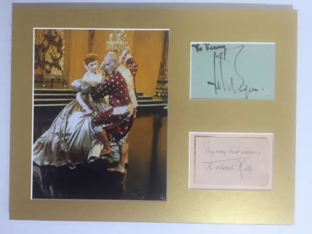 YUL BRYNNER/DEBORAH KERR, The King And I, original signed autograph display !