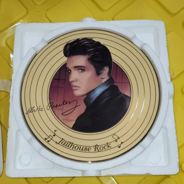 Elvis Presley Solid Gold Plate JAILHOUSE ROCK #1 Nate Giorgio Bradford Exchange