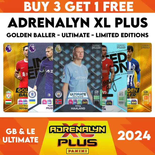 Adrenalyn Xl Plus 2024 Premier League Ultimate Golden Baller & Le
