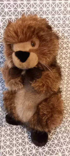 Peluche doudou vintage marmotte marron Nounours 30 cm