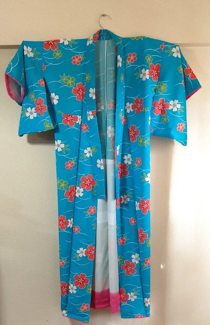 Antique Japanese Kimono Hitoe For Japanese Dance Cosplay Used (E)