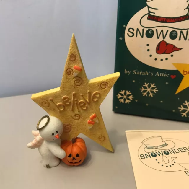 Sarah’s Attic Snowonder Pumpkin October Halloween Believe Courage Snowman Angel 3