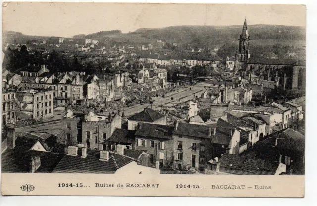 BACCARAT - Meurthe and Moselle - CPA 54 - war 1914/18 the ruins