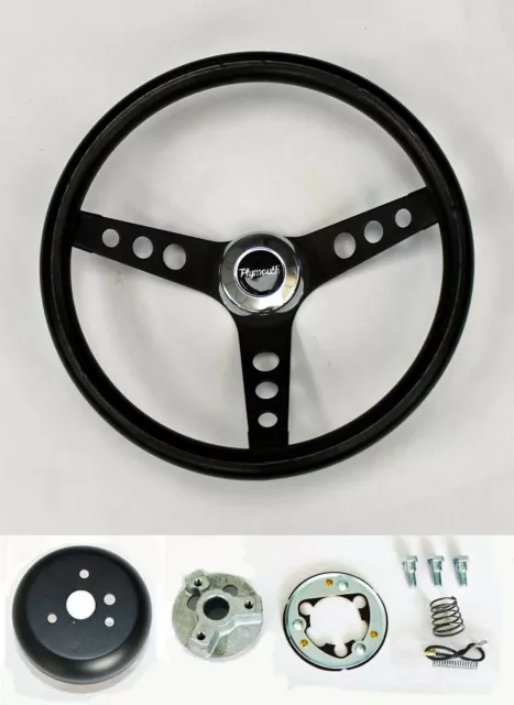 Fury Scamp Duster Cuda GTX Road Runner 13 1/4" classic black steering wheel