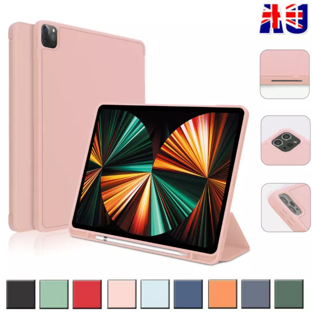 For iPad 10/9/8/7/6/5 Gen Air 3/2 Pro 9.7-12.9''  Case Cover with Pencil Holder