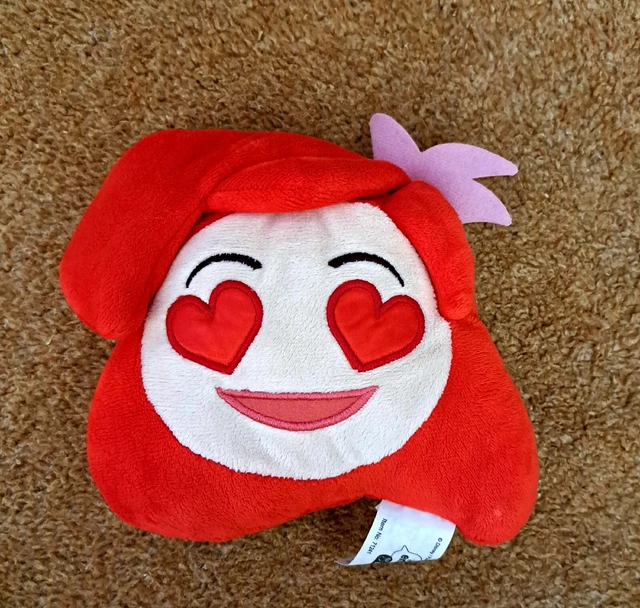 DISNEY ARIEL EMOJI Heart Eye The Little Mermaid Small Cushion Pillow