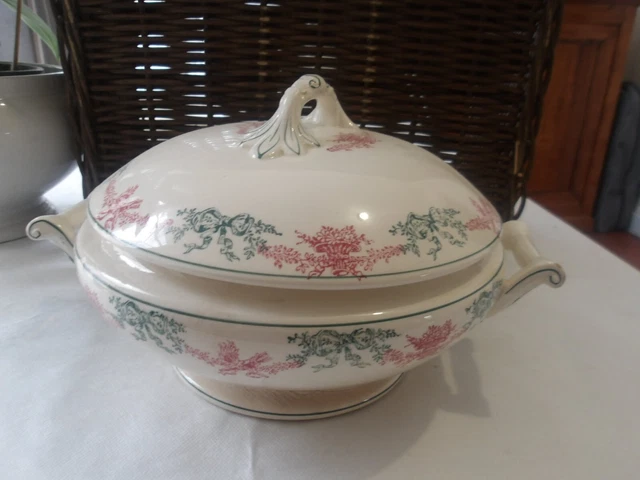 Soupière Villeroy & Boch Service Diana - Faïence Verte, Motif Chasse, Allemagne