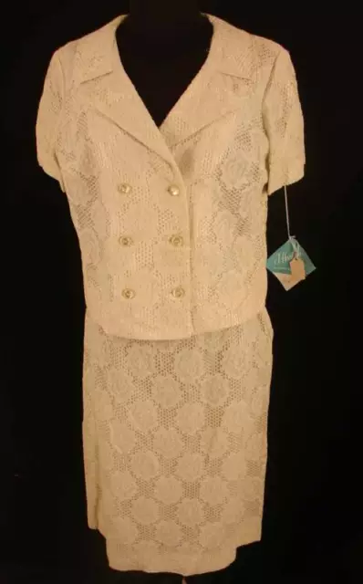 Vintage Deadstock 1950'S-1960'S Woman's 2 Piece Suit 8+