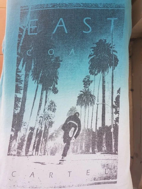 T-shirtBoys Guys Girls  East Coast Cartel print skater size small ✔👍👌