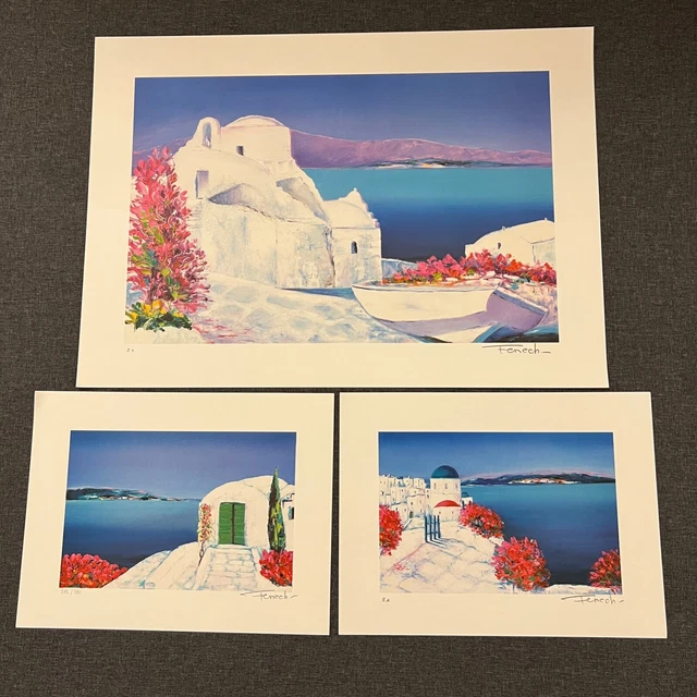Serge FENECH, Set of 3 original signed Lithographs