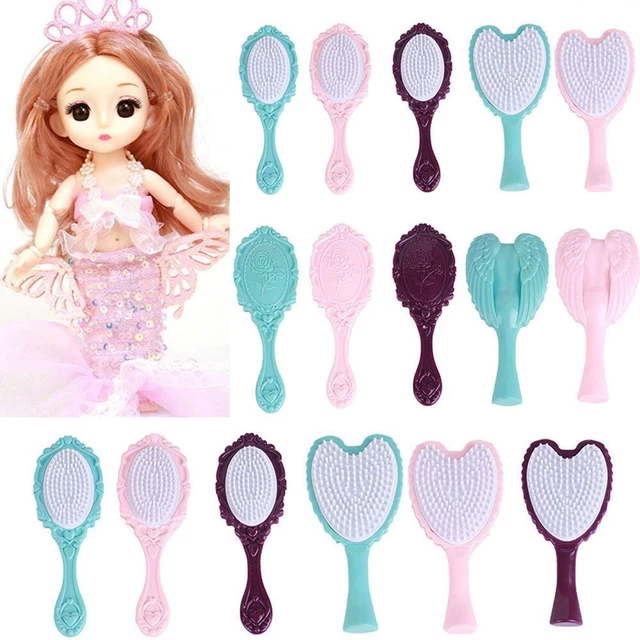 Mini Plastic Comb Dollhouse Decorations Eyelash Eyebrow Combs Doll Accessories