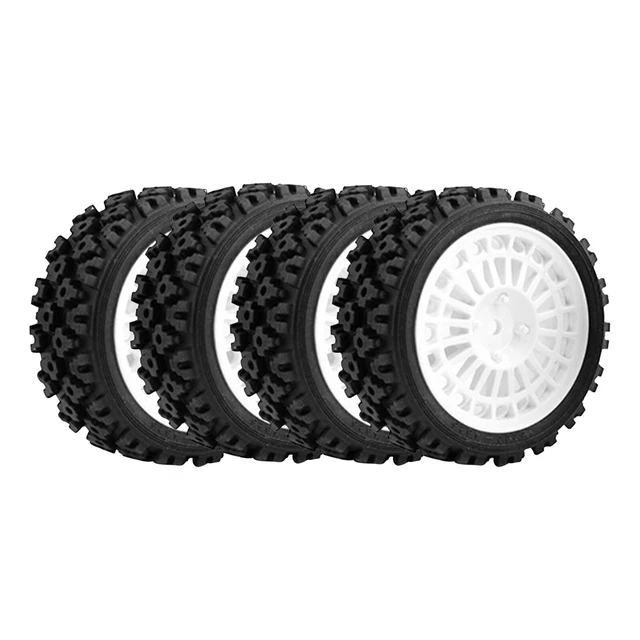 2IN HUB WHEEL Rim Tyre Tire Set for Tamiya TT01 TT02 XV 01 XV02