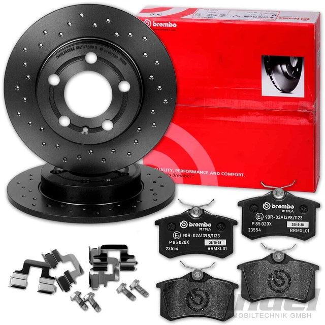DISCHI FRENO BREMBO SPORT + PASTIGLIE POSTERIORI per VW GOLF 4 POLO 6R 9N BORA BEETLE