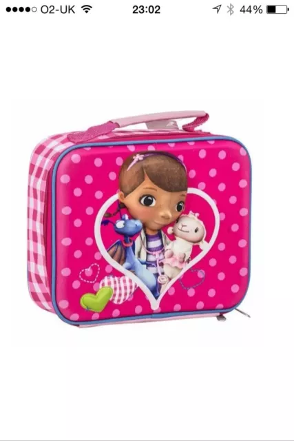 Brand New Doc McStuffins 3D Effect Thermal Lunchbag School Lambie