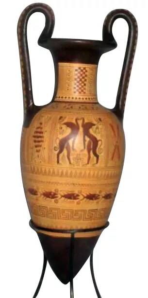 Ancient Greek Pointed Amphora Geometric Vase Museum Replica Reproduction