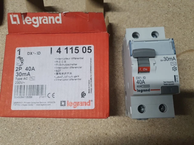Interrupteur Différentiel Legrand DX³-ID – 2P, 40A, Type A, 30mA – Pour Cuisine, Lave-linge, Plaques De Cuisson - 3