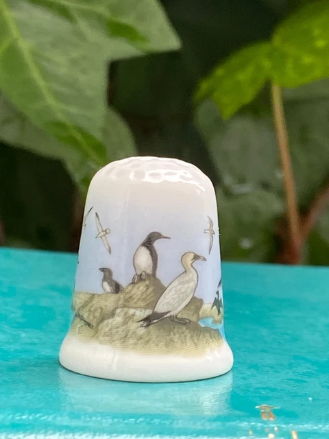 Vintage Poole thimble, sea birds thimble, sewing accessory, collectable thimble